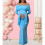 Practical Pocketed Maternity Dress Easy Access Personal-Blue L 4