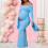 Practical Pocketed Maternity Dress Easy Access Personal-Blue L 6