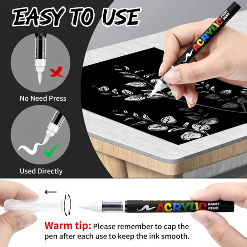 Soft Tip Watercolor Markers Highlighter Drawing Pen-8 black 1
