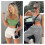 (L) Women's Medium Support Tank Top Rib Seamless Removable Cup Workout Sports Bra - Pjun 3