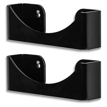 (Black 2pcs) Elegant Premium Household Closet Hat Rack Hat Organizer for Baseball Caps Space Saving Plastic Versatile