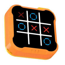 (B) Tic Tac Toe Bolt Game, Brain Teaser Memory Game, Rechargeable Handheld Puzzle Console, Portable Travel Board Game for Kids & Adults