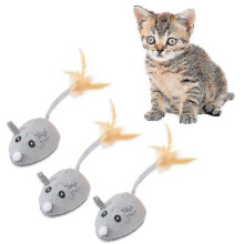 (3pcs) Plush Simulation Mouse Cat Pet Teasing Interactive Toy - Pjun