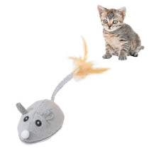 (1pc) Plush Simulation Mouse Cat Pet Teasing Interactive Toy - Pjun