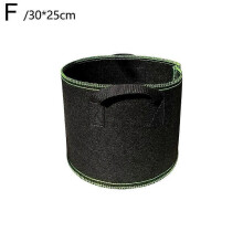 (30x25 Green edge) Versatile Premium Unique Planting Quality planting non-woven beautiful bag pot seedling bag tree growth black