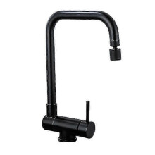 Black Folding Kitchen Faucet Folding Kitchen Faucet with 2 Choice Of Jets Under Window Kitchen Mixer Tap, Black, 29 * 22cm