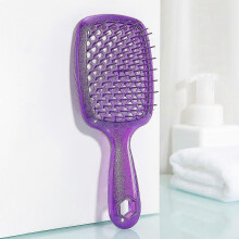 (Purple) Detangling Brush, Wet And Dry Vented Detangling Hair Brush, Detangling Brush For Curly Hair, Anti-static Detangling Hair Comb For Women