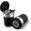Portable ashtray with LED light compass and cover, black / silver, for car 2