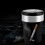 Portable ashtray with LED light compass and cover, black / silver, for car 4