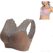 (L, Khaki) Anti-saggy Breasts Bra, Nula Bras Anti Sagging,plus Size Lace Breathable Sleep Sports Bra Wirefree Anti Sagging Bra - RiRi