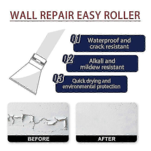 (3pcs,100g)Rollfixt Wall Repair Easy Roller - Small 100g Patching Brush for Quick Wall Fixes in 2024 2