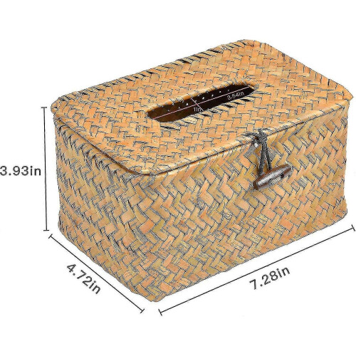 Rectangular Woven Decorative Facial Tissue Holder - PJ 1