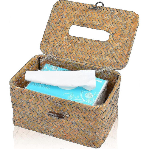 Rectangular Woven Decorative Facial Tissue Holder - PJ 2