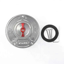 (Silver Red Logo) con CNC Aluminum Keyless For Honda CBR 600 F4 F3 F2 1991-2008 Motorcycle Accessories Fuel Gas Tank Cap Cover