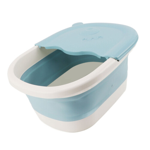 Collapsible Foot Bath Basin 30oz 39x30x17cm Blue 2