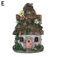 (E) Fairy Garden Modern Wooden Garden Tree House Decoration
