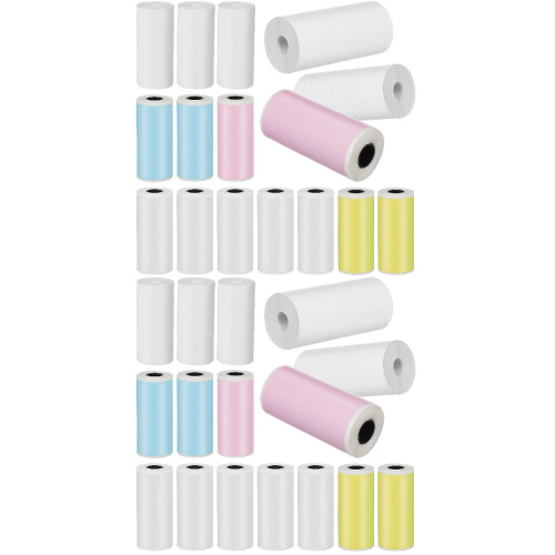 32Rouleaux D'impression Thermique Adhésif Pour Étiquettes Mini