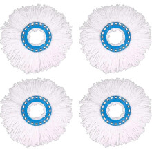 4pcs Microfiber Mop Heads, Round Replacement Mop Heads 360 Rotation Mop Heads (diameter 16cm) - PR