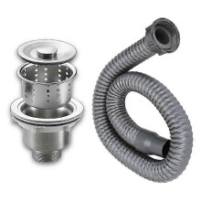 Drain Plug Basket Strainer Stainless Steel Sink Plug Kit Hair Salon Shampoo Sink Drain Plug Kit Quick Drain Sink Plug