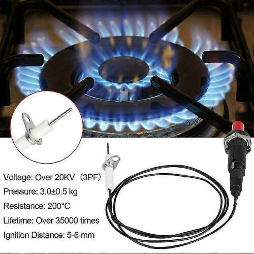 Piezo Spark Ignition Push Button Igniter Set for Gas BBQ Grills and Stoves 1
