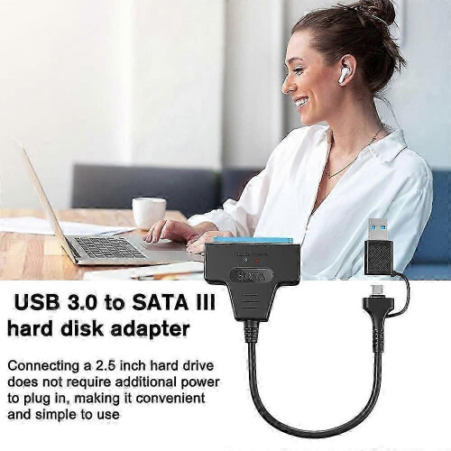 USB 3.0 to 2.5" SATA III Hard Drive Adapter Cable - Fast Data Transfer Converter 1