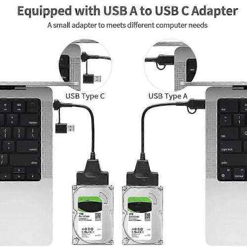 USB 3.0 to 2.5" SATA III Hard Drive Adapter Cable - Fast Data Transfer Converter 2