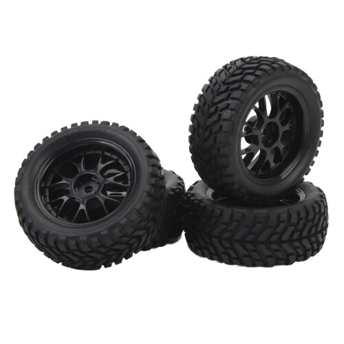 4Pcs RC Tires 75x30mm, Rubber/Plastic, 12mm Hex