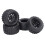 4pcs 12mm Hex 1/10 RC Wheels 125mmx65mm Black 1