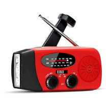 Emergency Crank Radio with Solar Power, NOAA Weather Alert, 2000mAh Power Bank, LED Flashlight for Outdoor Emergency & Camping