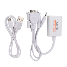 Προσαρμογέας VGA σε HDMI με μετατροπέα ήχου Συνδέσεις υψηλής ποιότητας