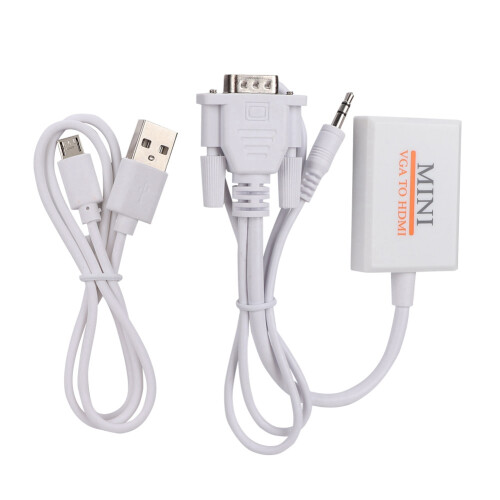 Προσαρμογέας VGA σε HDMI με μετατροπέα ήχου Συνδέσεις υψηλής ποιότητας