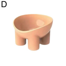 (Pink) Pet Bowls Cat Bowl Dog Elevated Feeder Food Water High-foot Tilted Stand Bowls