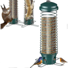 SDIGV Bird Feeder for Outside, Squirrel Proof Bird Feeders for Outdoors Hanging, Metal Wild Bird Seed Feeders for Bluebird, Cardinal, Finch, Sparrow