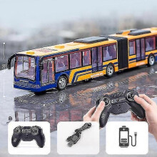 (Blue Extension Bus) Wireless Remote Control Bus With Light Simulation Electric Large Double-decker Bus Toys For Boys Children Toy Rc Car Sxq