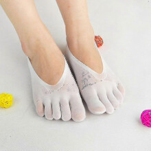 (Color Mixing 10pcs) Orthopedic Compression Socks Women's Toe Socks Ultra Low Cut Liner With Gel Tab Breathable