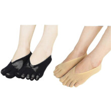 (Color Mixing 6pcs) Orthopedic Compression Socks Women's Toe Socks Ultra Low Cut Liner With Gel Tab Breathable