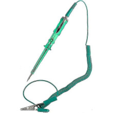 (Green) Automotive Circuit Tester, Test Light Probe With Indicator Light And Extended Spring Wire, Dc 6v 12v 24v Light Bulb Voltage Test Pen(yellow)