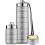 (Grey) Metal Pill Organizer Weekly,Stackable Waterproof Travel Pill Box,Pill Case Container,7 Day Daily Med 1