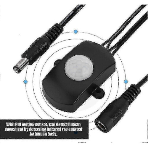 Mini PIR Motion Detector for LED Strips - 5A DC 5-24V Black Sensor for Home Automation Projects 1