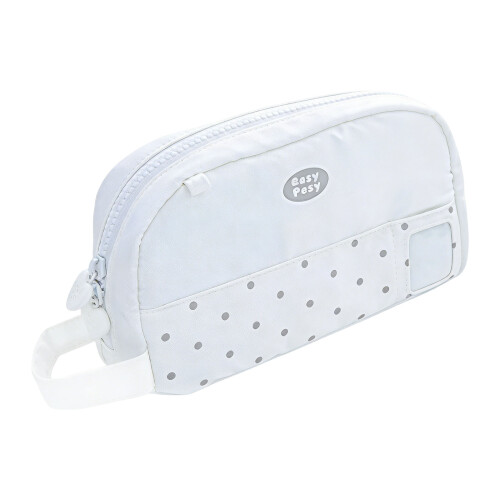 Trendy Korean Style Folding Pen Case Large Capacity-White