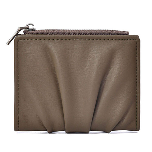 Women Small Compact Wallets Pu Leather Clutch Purses Card-3