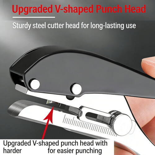 V Slot Single Hole Puncher Pliers Adjustable Ergonomic-3mm 1