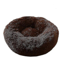 Washable Donut Style Plush Pet Bed for Cats and Dogs, Calming and Comfortable Design