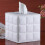 PU Leather Cube Tissue Holder Drawer Box for Home Office and Car (White Cube) - DD01 1