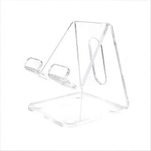 Acrylic Transparent Lazy Mobile Phone Holder with Charging Hole Non-Slip Design Thickened Protective Hooks Phone Holder