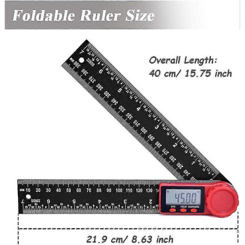 Lcd Digital Angle Finder Ruler,7 In Angle Finder Gauge Protractor Meter Electronic Angle Measuring Tool - DD 1