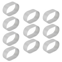10pcs Stainless Steel Oval Cake Molds Set