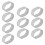 10pcs Stainless Steel Oval Cake Molds Set 1