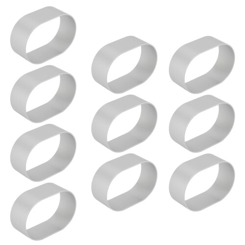 10pcs Stainless Steel Oval Cake Molds Set