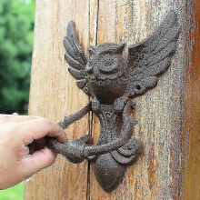 Cast Iron Door Knocker-Vintage Style-Owl-Decoration for Your Garden,Wooden House,Farmhouse
